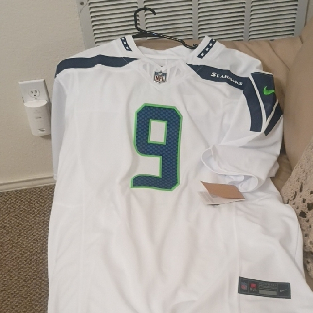 Men's White and Blue NFL Jersey